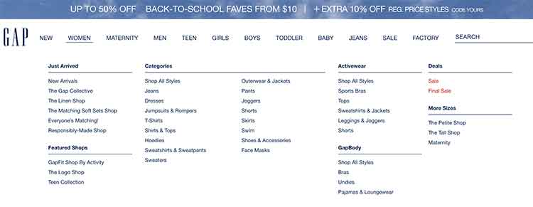 Site Web de l'écart