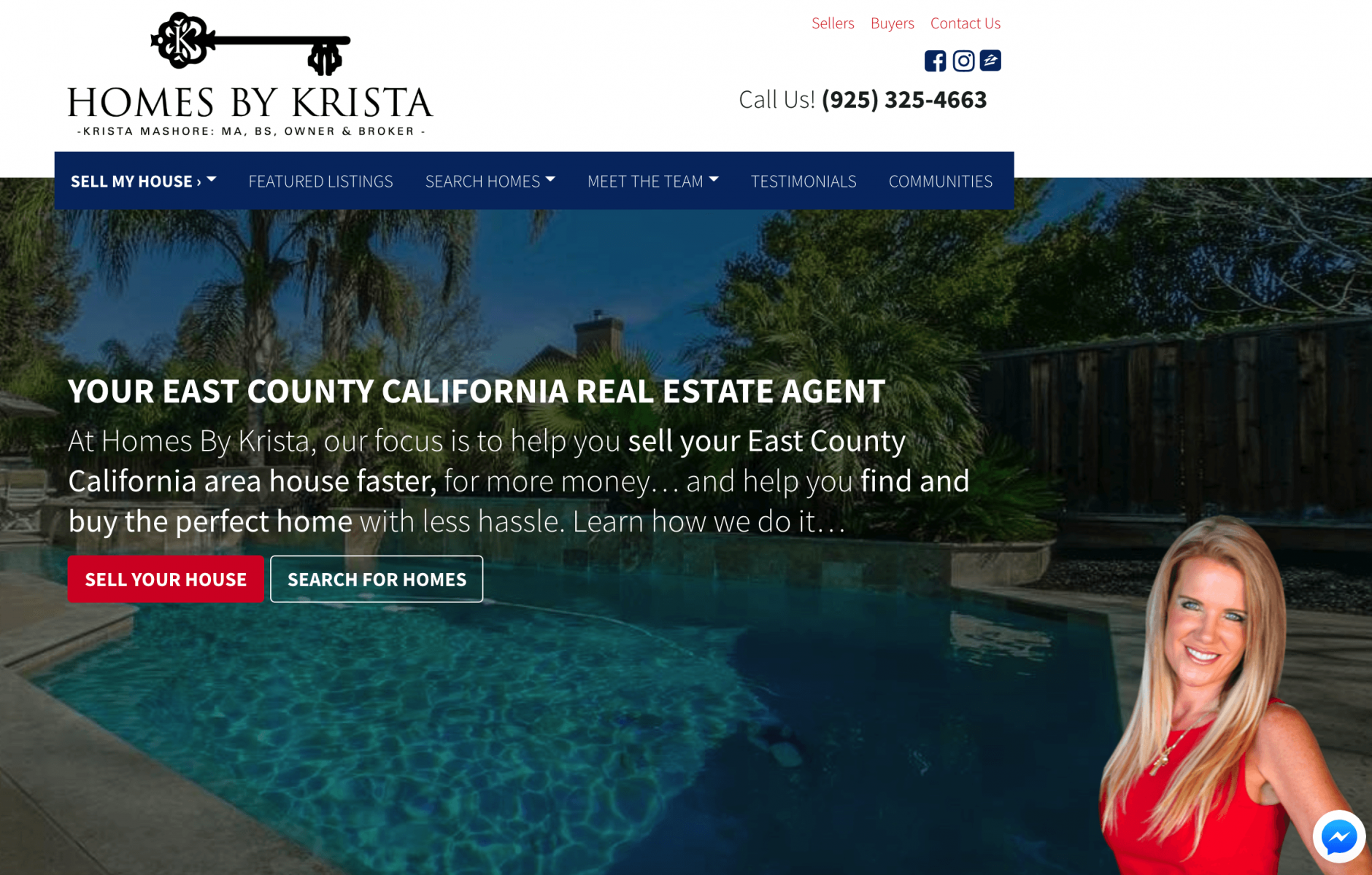 page d'accueil des sites Web des agents immobiliers