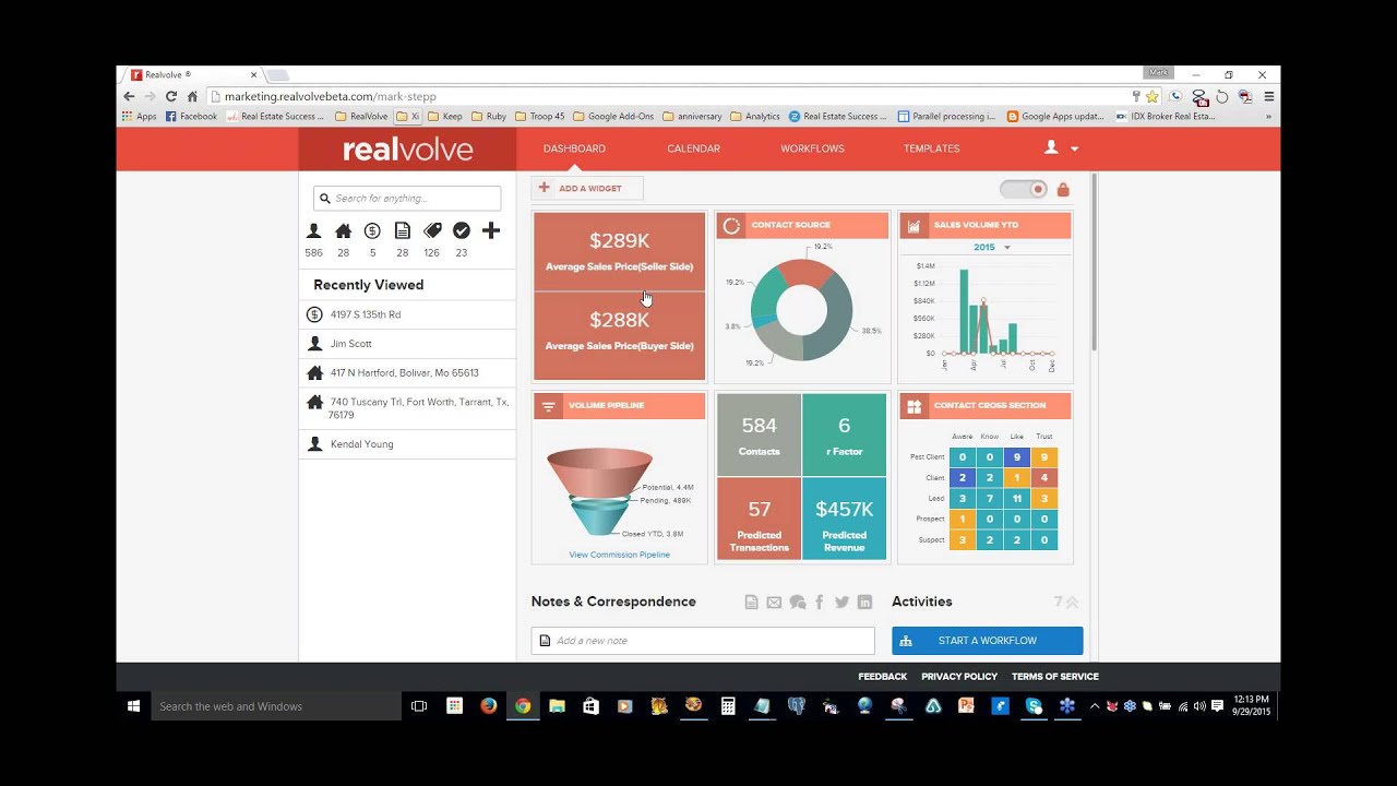 Realvolve CRM: نظرة عامة على لوحة التحكم - YouTube