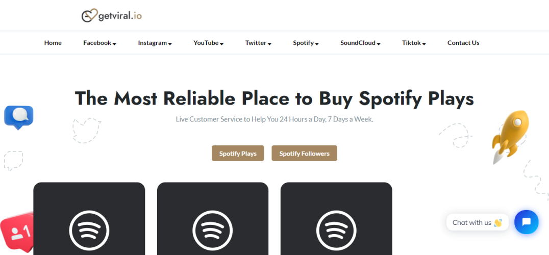 GetViral.io - Kup miesięcznych słuchaczy Spotify