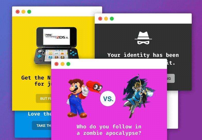 Demasiadas ventanas emergentes