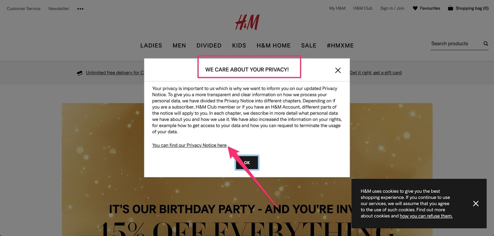 Derecho del usuario a la privacidad