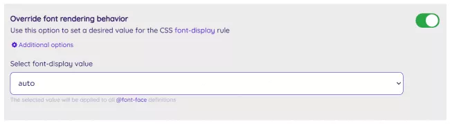 Ignorați comportamentul de redare a fonturilor