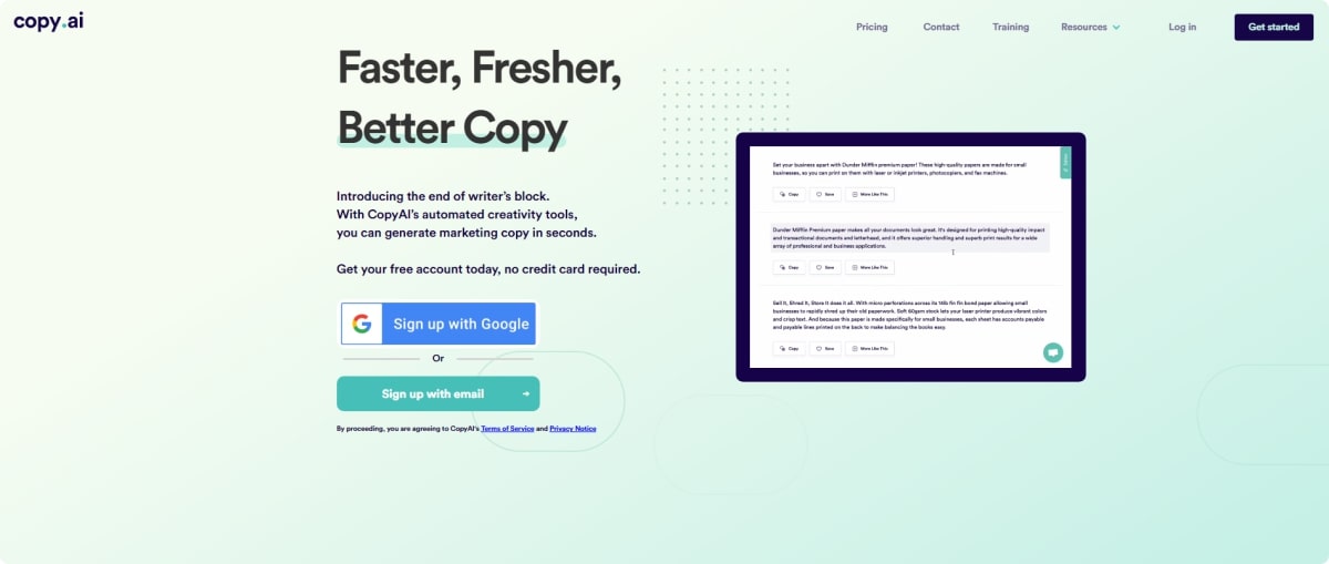 copyai- أداة-الصفحة المقصودة