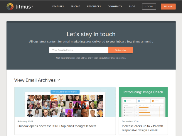 이메일 구독 양식