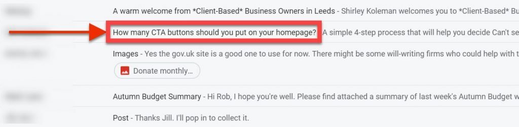 电子邮件示例吸引人的主题行