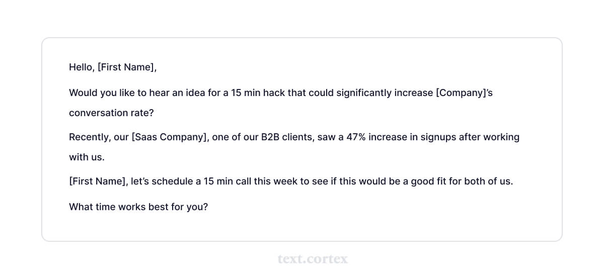 社交证明电子邮件示例