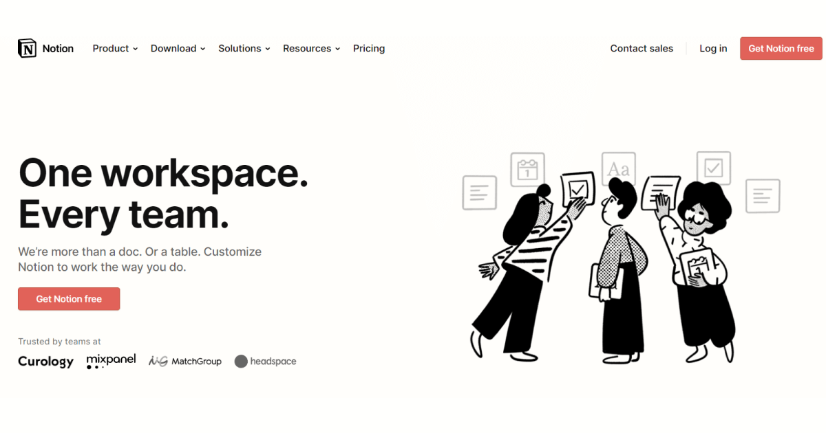 página inicial da noção