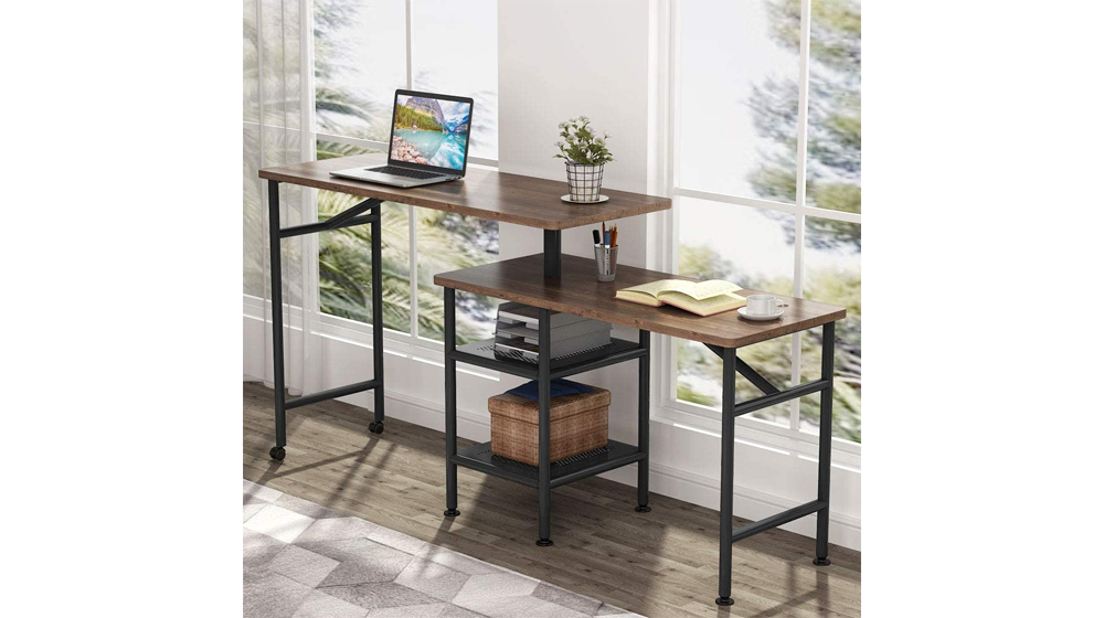 Meja Berdiri Berputar Berbentuk L Tribesigns