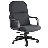 Mayline 舒适系列又大又高 500 磅带环形扶手的行政椅，灰色