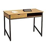 Safco Products Studio 单抽屉办公桌，黑色