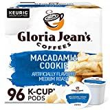 Gloria Jean's Macadamia Cookie Keurig 单份 K 杯豆荚，中度烘焙咖啡，96 粒