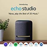 Echo Studio – 带有飞利浦 Hue 灯泡的高保真智能扬声器 – Alexa 智能家居入门套件