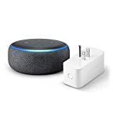 Echo Dot（第 3 代）捆绑亚马逊智能插头 - 木炭
