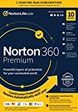 适用于 10 台设备的 Norton 360 Premium 2022 防病毒软件，具有自动更新功能 - 包括 VPN、PC 云备份和暗网监控 [钥匙卡]