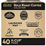 Keurig Bold Roast Coffee Collection 多种包装，单份咖啡 K 杯豆荚采样器，40 件