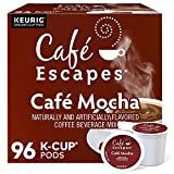 Cafe Escapes 咖啡摩卡咖啡饮料，单份 Keurig K-Cup 豆荚，96 粒