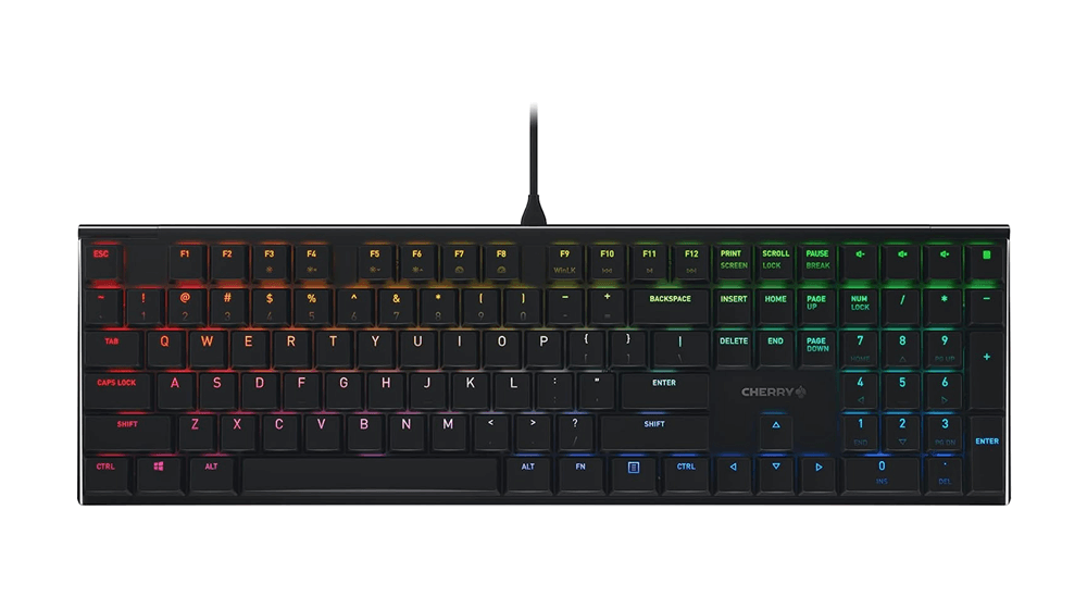 CHERRY MX 10.0N RGB คีย์บอร์ดแบบกลไกพร้อมสวิตช์ CHERRY MX Low Profile Speed