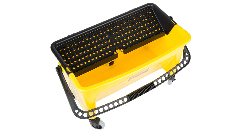 Rubbermaid Commercial HYGEN Q90088YW HYGEN Press Wring Bucket สำหรับไม้ถูพื้นไมโครไฟเบอร์