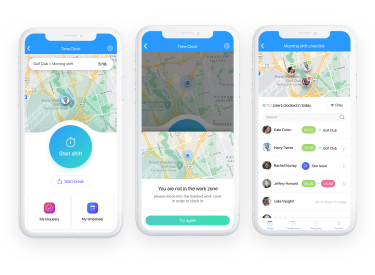 タイムレコーダー付き人材派遣アプリ