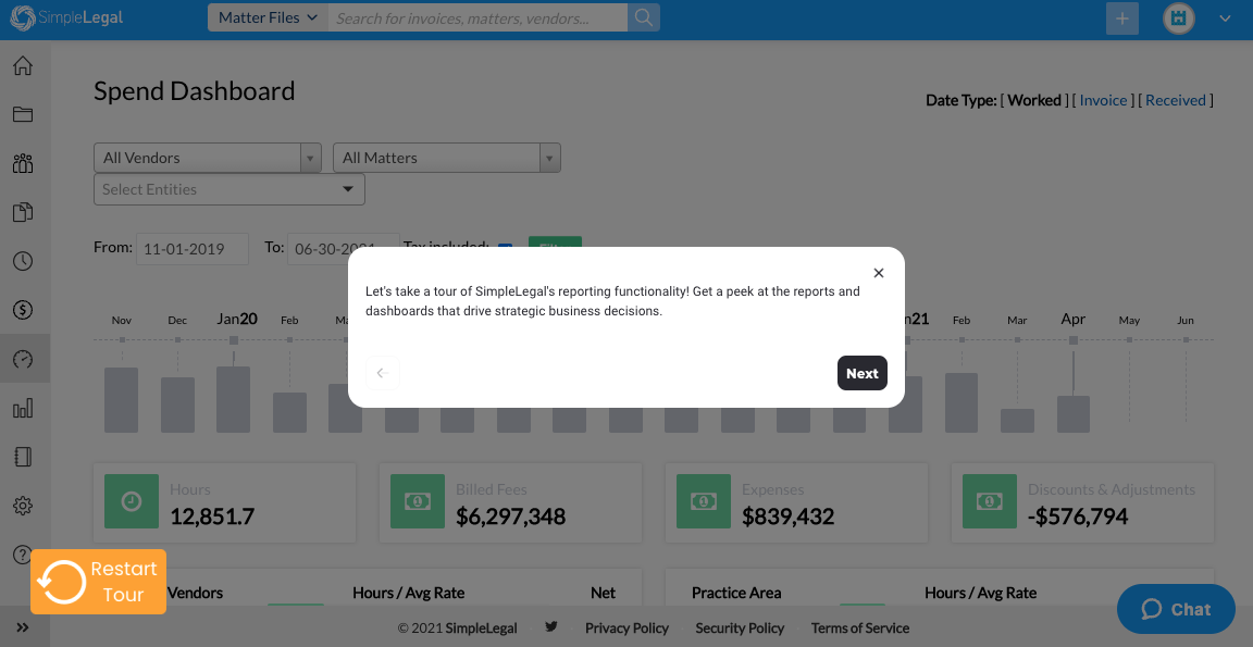 ejemplo de recorrido por el producto simplelegal