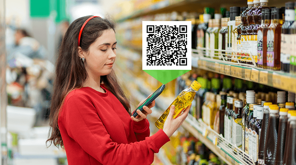 código qr en la etiqueta del producto