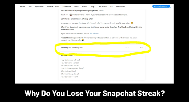 Por que você perde sua sequência do Snapchat