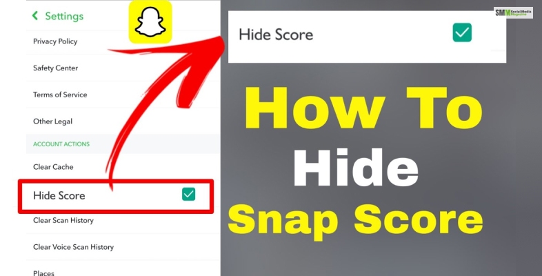 Como ocultar a pontuação do snap?