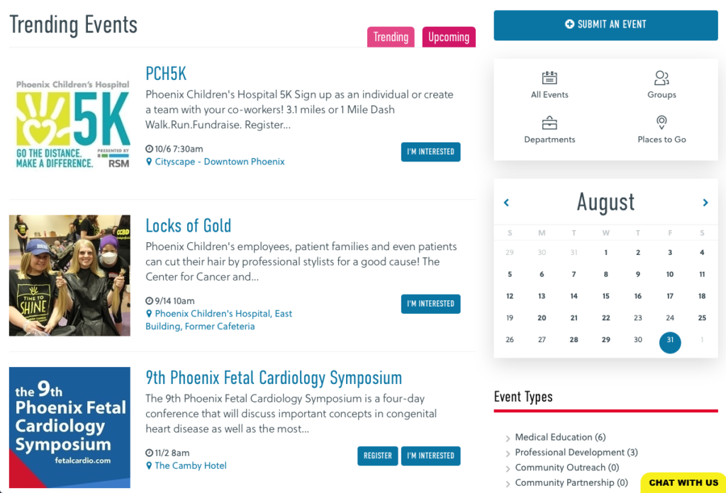 Software per la pianificazione di eventi di Localist