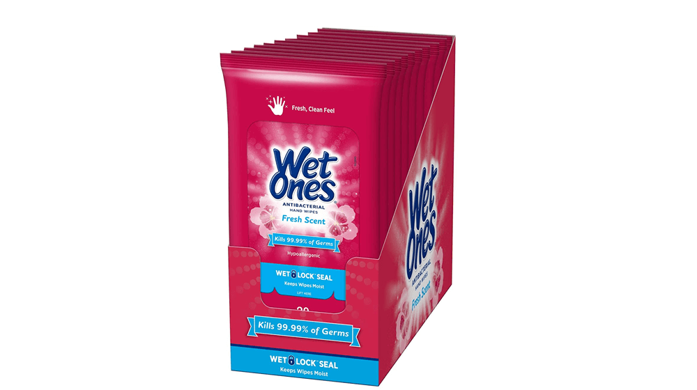 ウェットワンズ抗菌ハンドワイプ、フレッシュな香り、20カウント