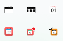 أيقونات التقويم