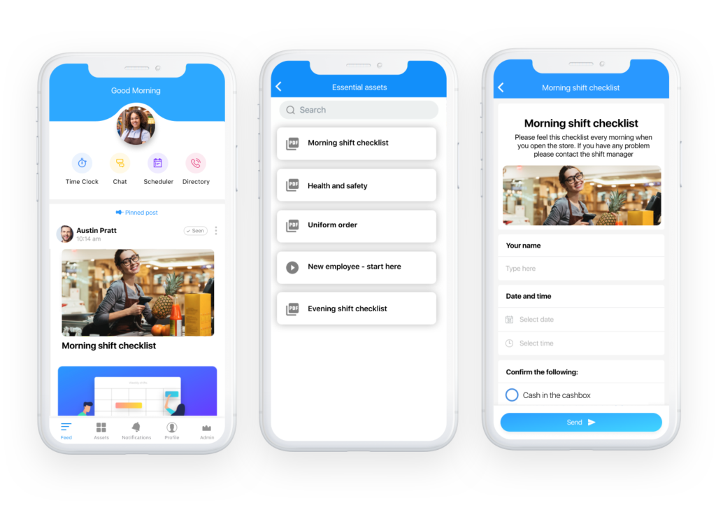 零售業的在線清單和表格