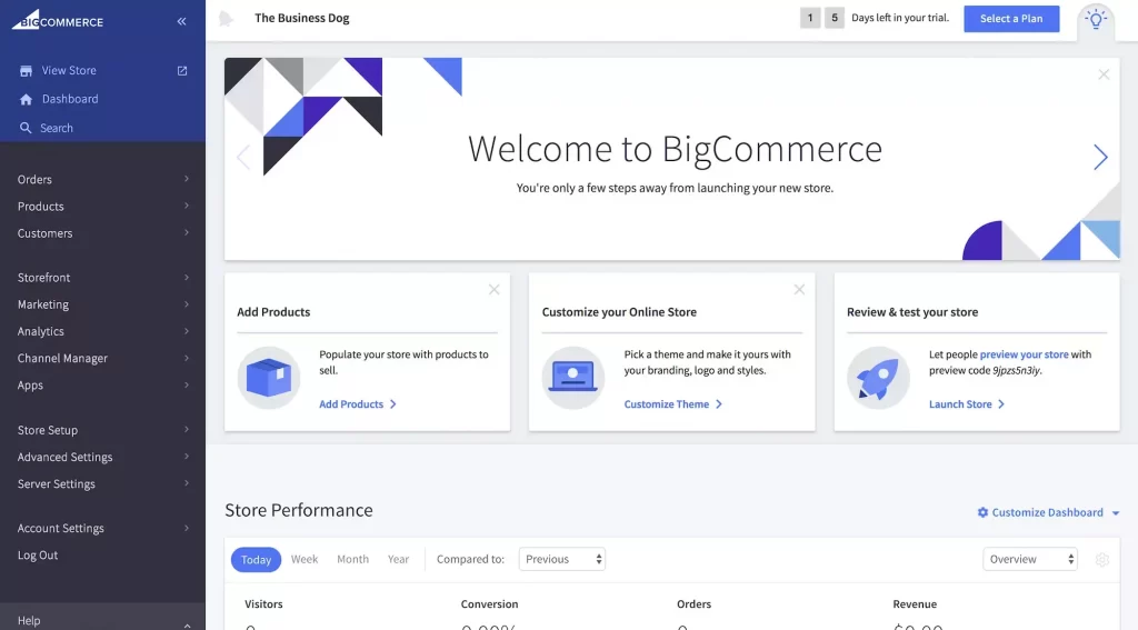 واجهة Bigcommerce