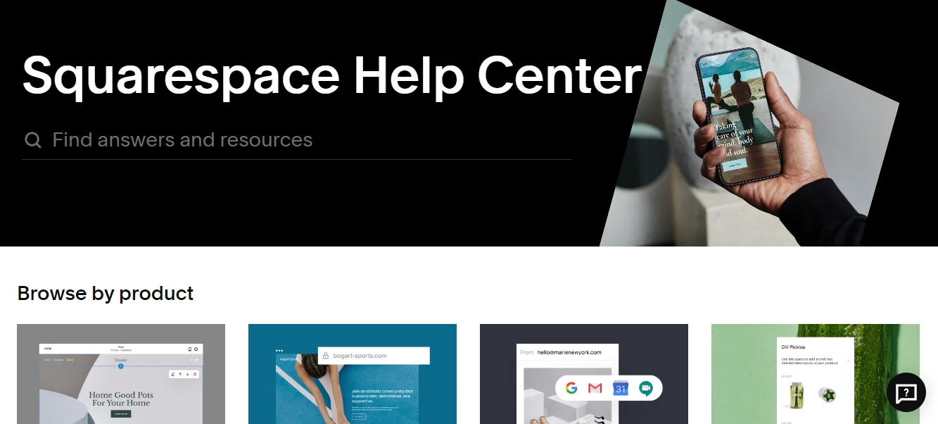 دعم Squarespace