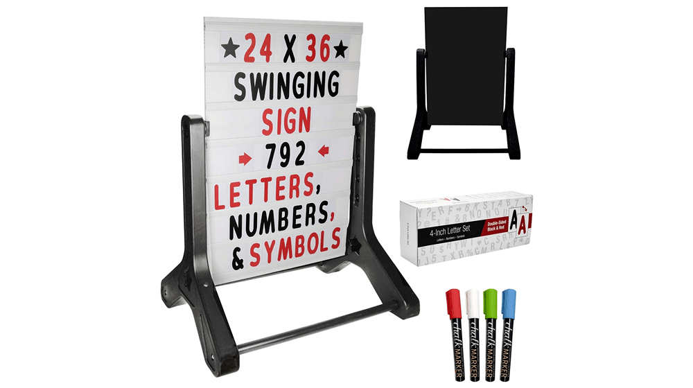 Excello Global Products Размахивая изменяемым тротуарным знаком с сообщением