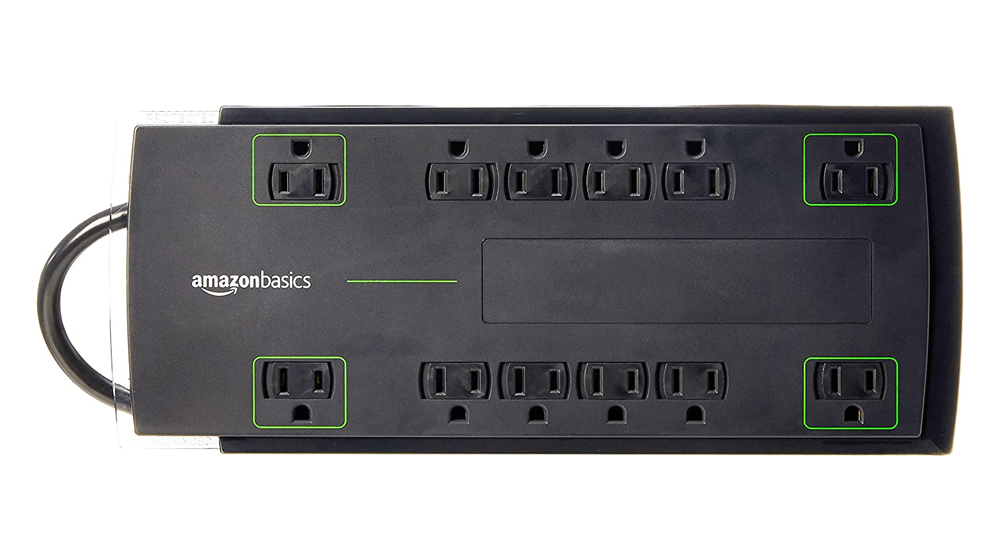 Amazon Basics 12-콘센트 전원 스트립 서지 보호기