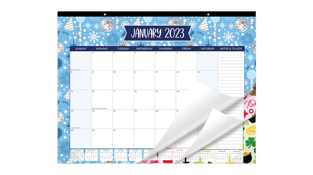 Bloom นักวางแผนรายวัน 2023 ปฏิทินปีโต๊ะ แผ่นปฏิทินรายเดือนติดผนัง