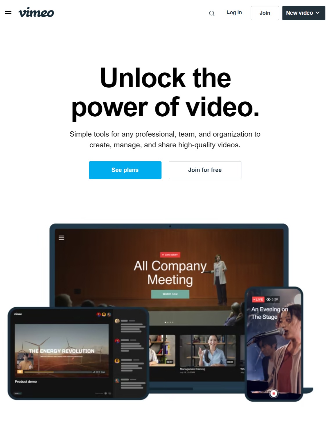 Vimeo-โซลูชันวิดีโอแบบรวมทุกอย่างในหนึ่งเดียวของโลก