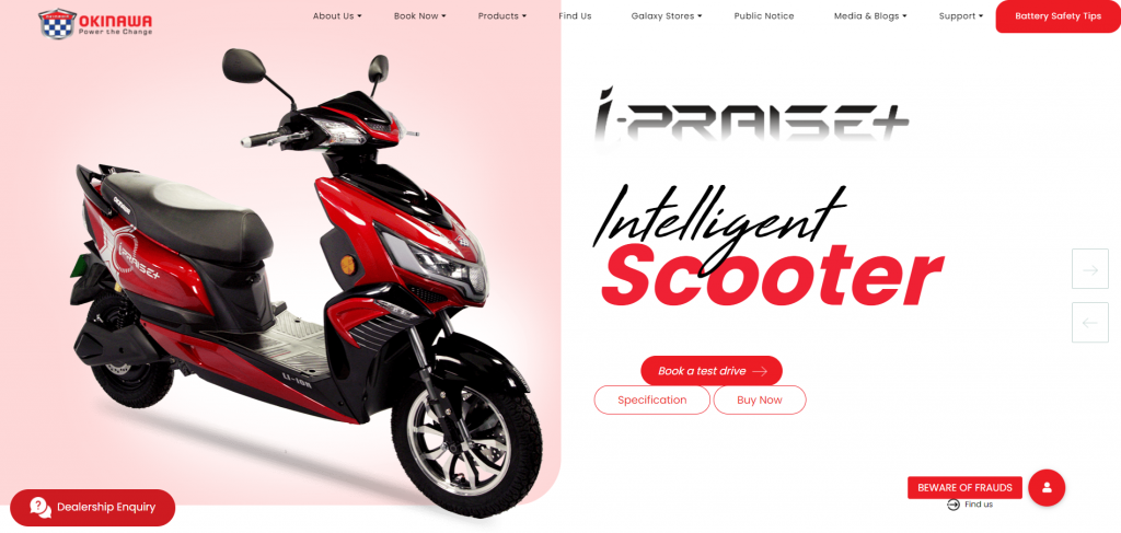 Melhor empresa indiana de fabricação de scooters elétricos - Okinawa Scooters