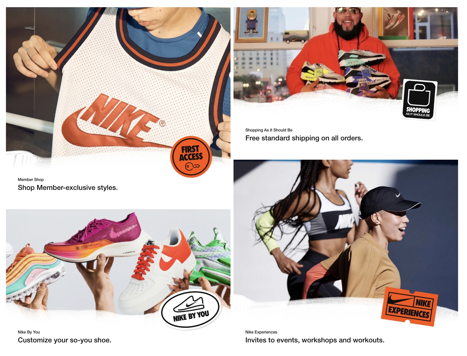 Visão geral dos benefícios do programa de fidelidade Nike Membership