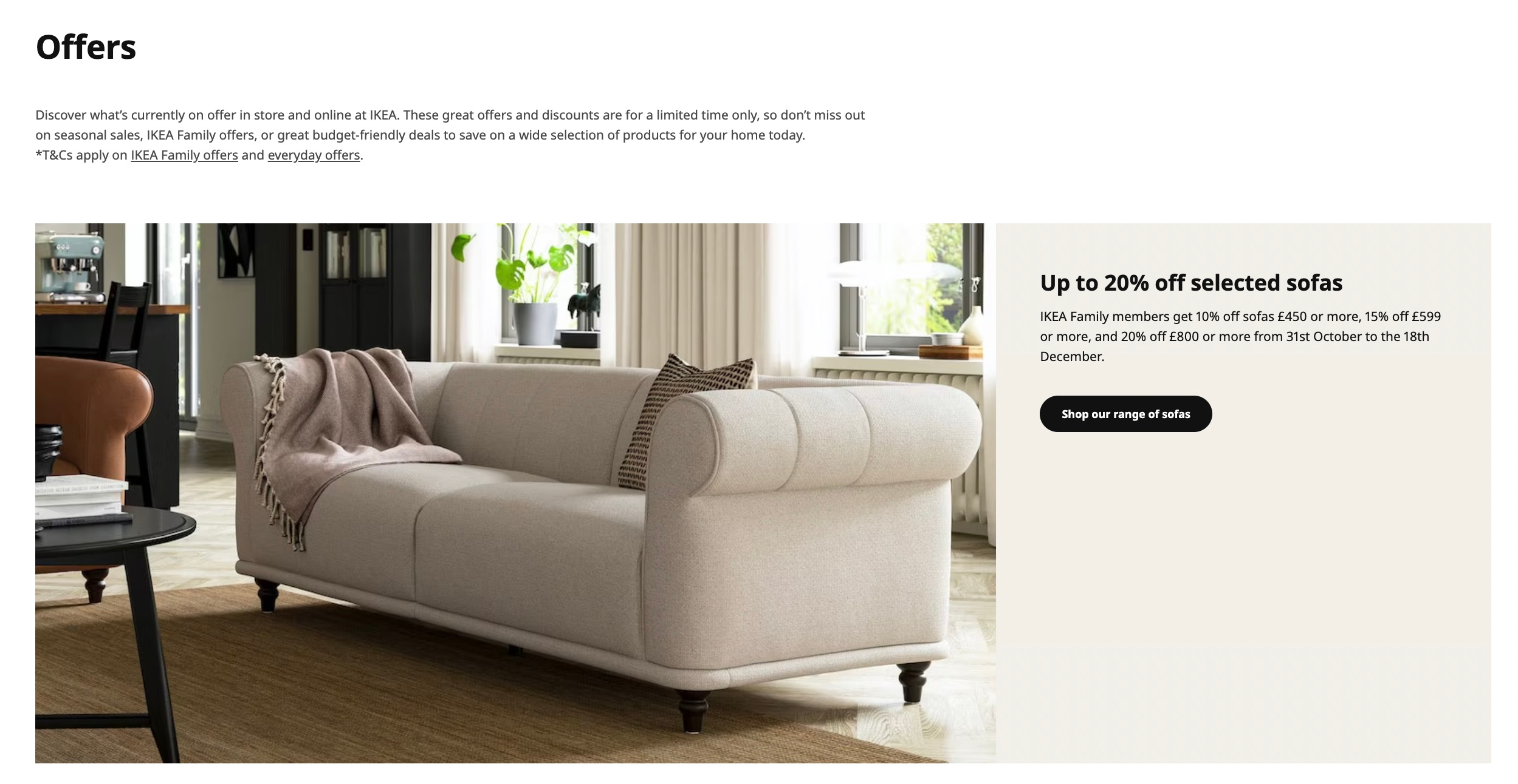 ส่วนลดเฉพาะสมาชิก IKEA Family