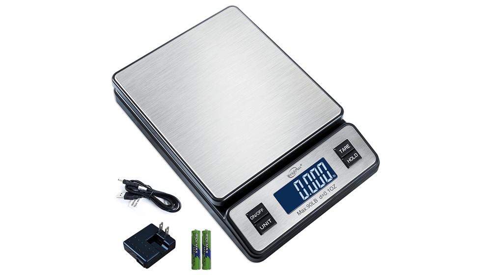 Weighmax W-2809 90 磅 X 0.1 盎司耐用不銹鋼數字郵政秤