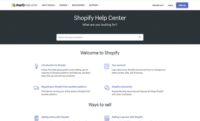Справочный центр Shopify - Большой картель против Shopify