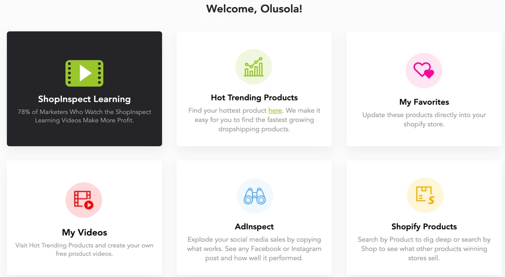 la mia dashboard shopinspect