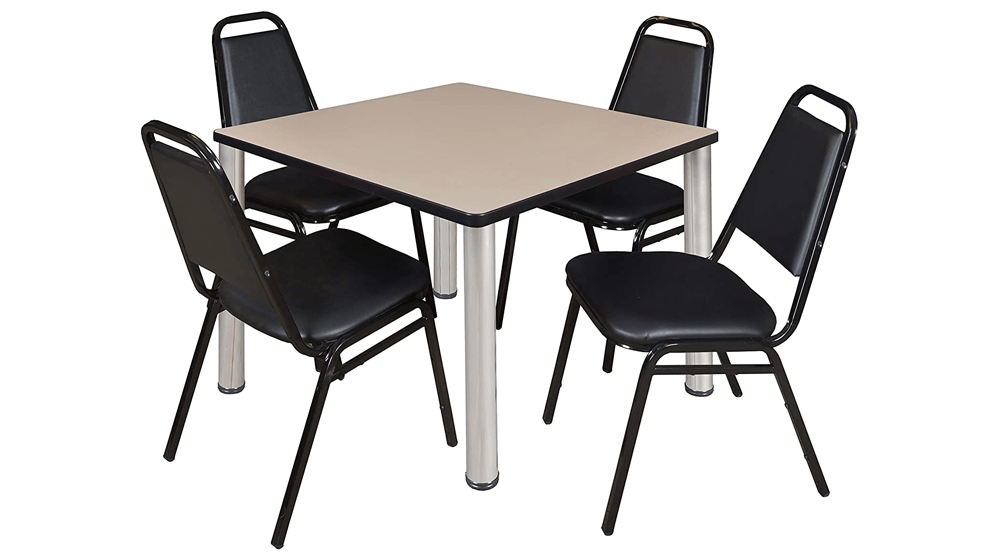 Kee-36-Inch-Square-Breakroom-Meja-Beige-Chrome-4-Restaurant-Stack-Chairs-Black.png