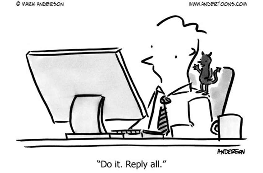 responder a todos los dibujos animados de correo electrónico