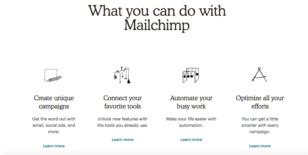 Mailchimp fornisce uno strumento di email marketing a valore aggiunto