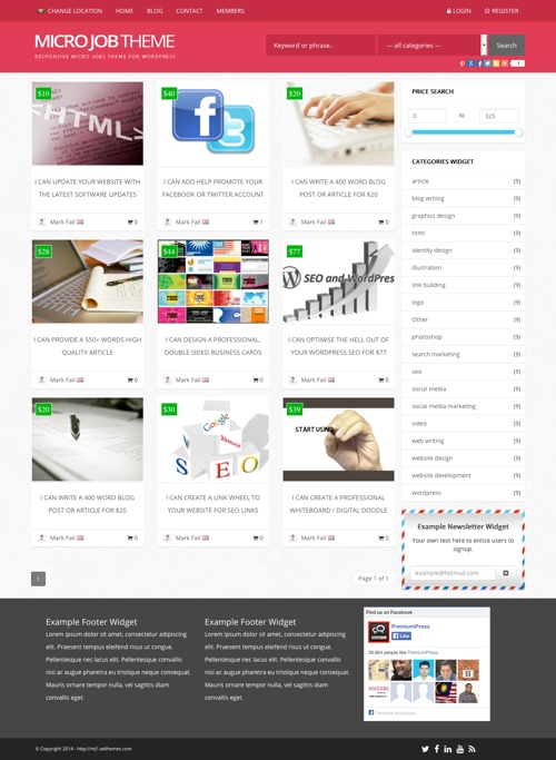 microjob adalah plugin pasar yang berfokus pada pekerjaan freelancer