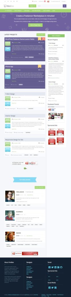 hire bee adalah plugin pasar yang berfokus pada pekerja lepas dan pencari kerja