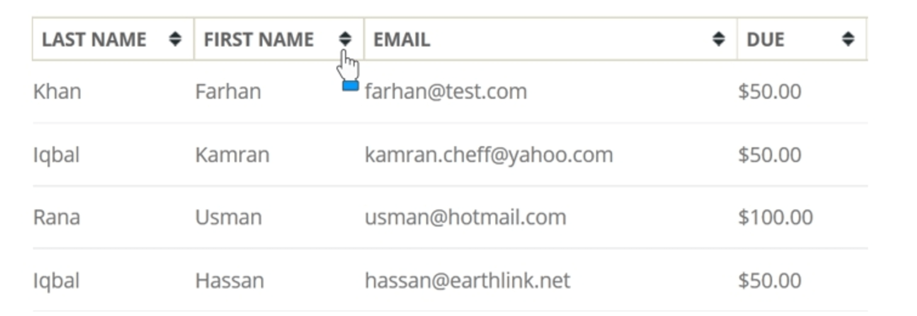 テーブルソーター - WordPress プラグイン